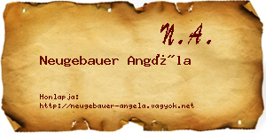 Neugebauer Angéla névjegykártya